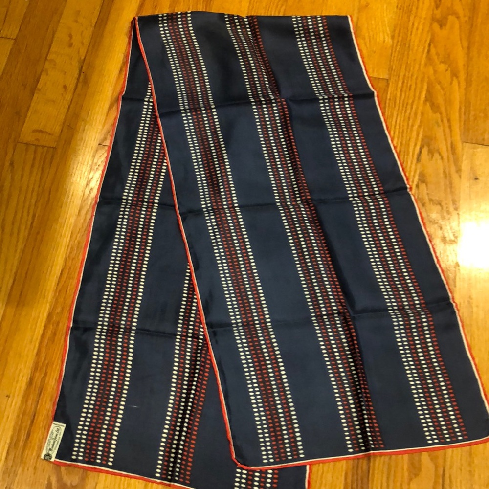 Vintage NASHARR FRERES HAND ROLLED SILK SCARF